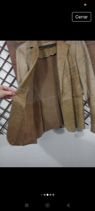 Chaqueta de piel de vacuno