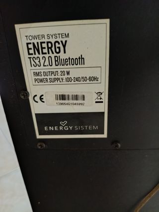 Torre de sonido averiada