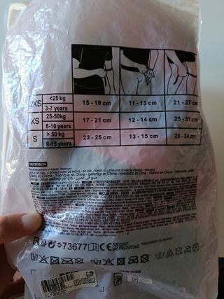 Protecciones patinaje Oxelo Talla XS