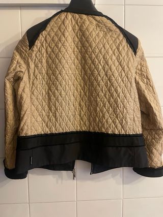 Chaqueta Moncler Beige y Negra Mujer