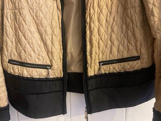 Chaqueta Moncler Beige y Negra Mujer