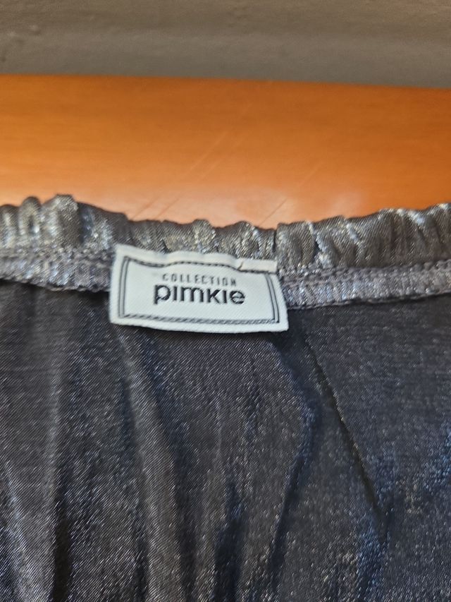 Camisa corta plateada