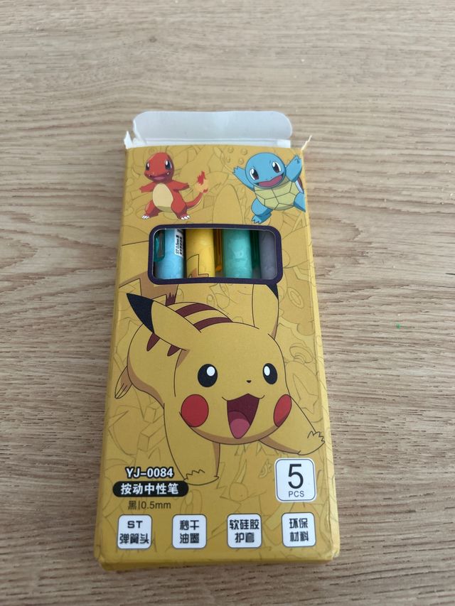 Bolígrafos Pokémon 5 unidades