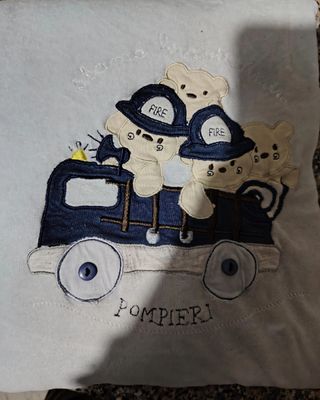 Trapuntino bimbo con camioncini e orsetti