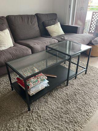 Mesa Centro Ikea Cristal. Dos mesas. urge venta. 