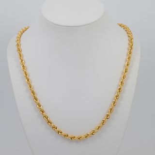 Cadena cordón oro 18k 750 60cm