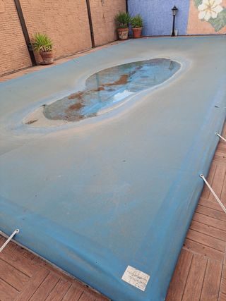 Cobertor Piscina 8x4 con apliques de suelo