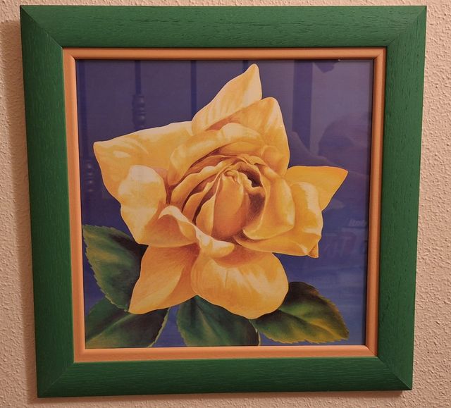 Cuadro decorativo con marco de madera