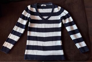Jersey Zara rayas azul marino y blanco Talla M