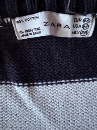 Jersey Zara rayas azul marino y blanco Talla M