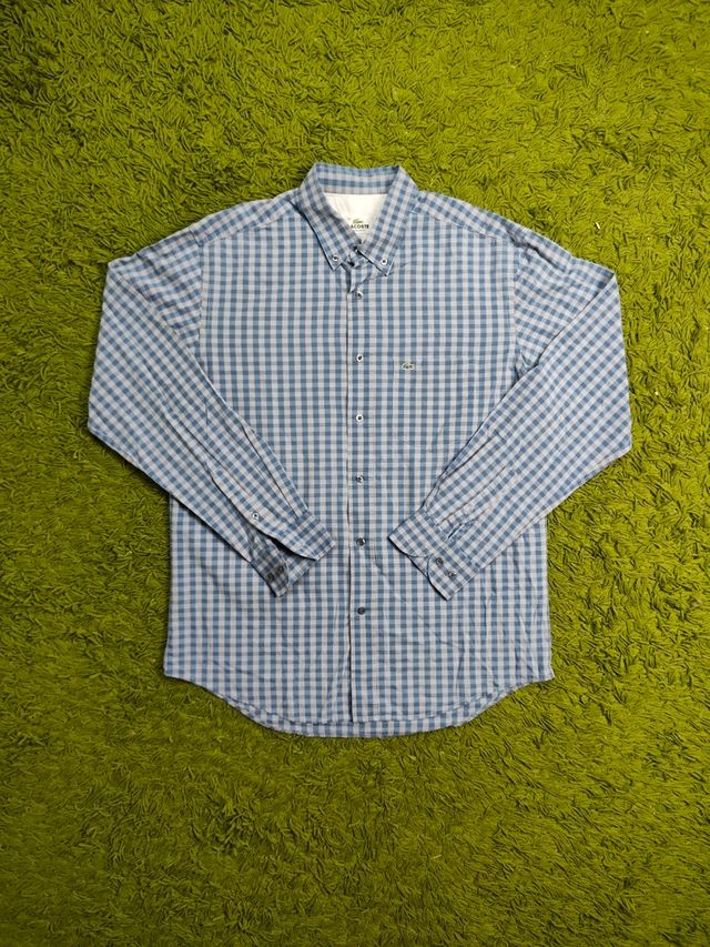 Camisa Lacoste Azul Cuadros