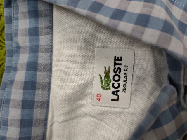 Camisa Lacoste Azul Cuadros