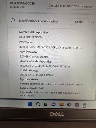 Dell i5 8ª Gen 8/256GB SSD Win 11 Pro