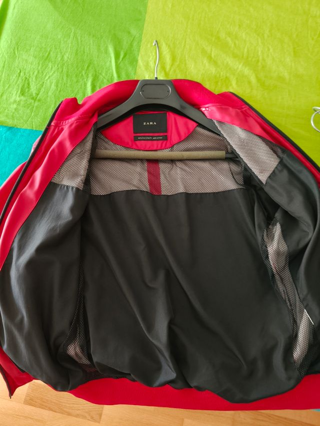 Cazadora polipiel roja