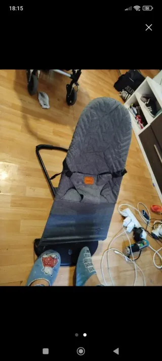 Hamaca Bebe Salvo Gris