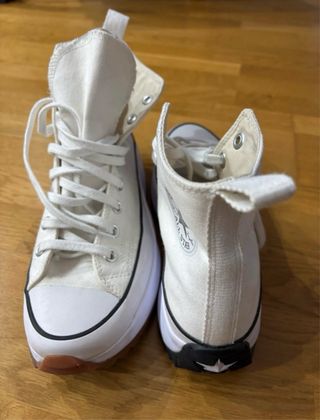 Converse plataforma blancas