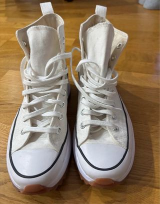 Converse plataforma blancas