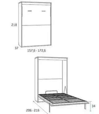 CAMA ABATIBLE MATRIMONIO H410