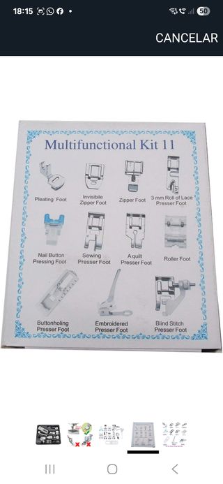 Kit macchina da cucire da 11 piedi