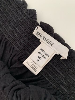 Top palabra de honor Mango negro multicolor