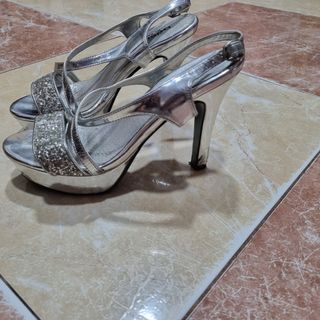 Zapatos de fiesta plateados