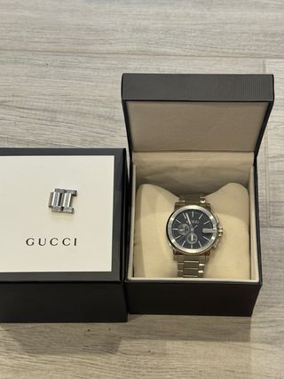 Reloj Gucci Chrono Azul y Plateado