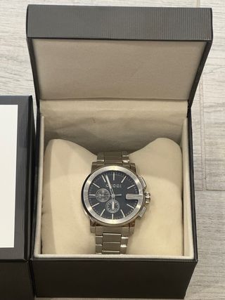 Reloj Gucci Chrono Azul y Plateado