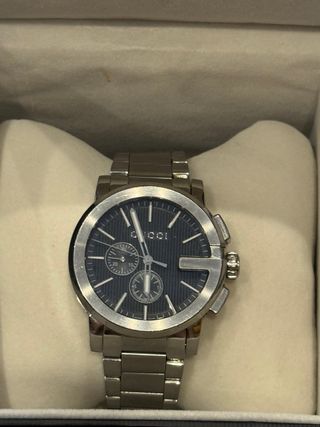 Reloj Gucci Chrono Azul y Plateado
