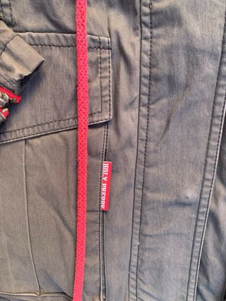 Parka Holy Preppy verde militar con capucha