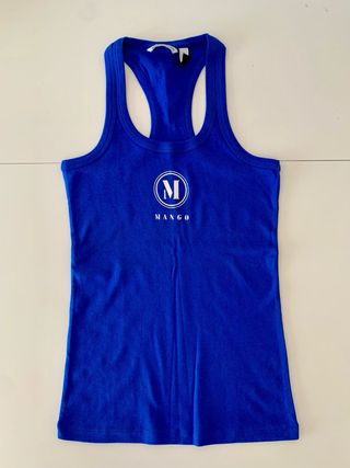 Top azul Klein Mango