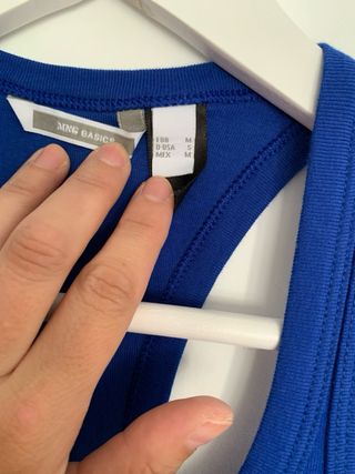 Top azul Klein Mango
