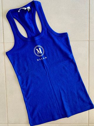 Top azul Klein Mango