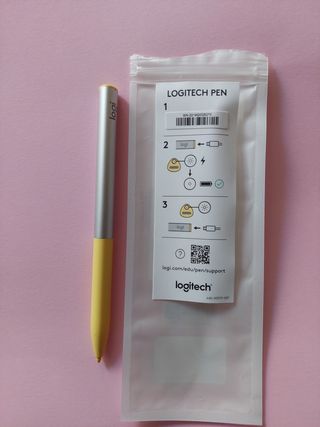 Logitech Pen Stylus Plata y Amarillo