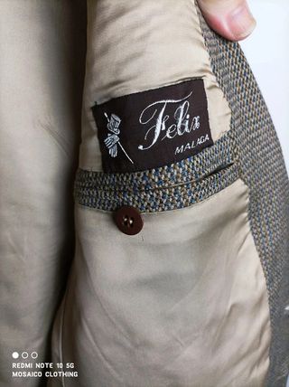 Chaqueta Blazer Vintage Beige y Marrón