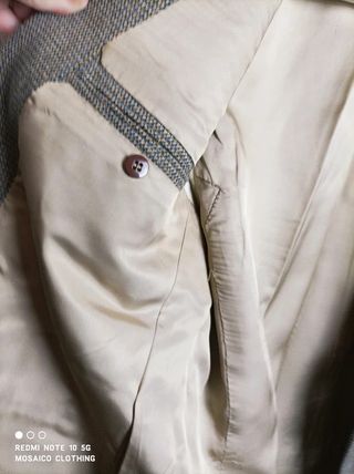 Chaqueta Blazer Vintage Beige y Marrón