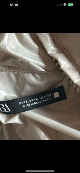 Chaqueta Plumón Zara  Hombre