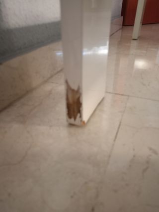 Mesita de salón cristal y metal