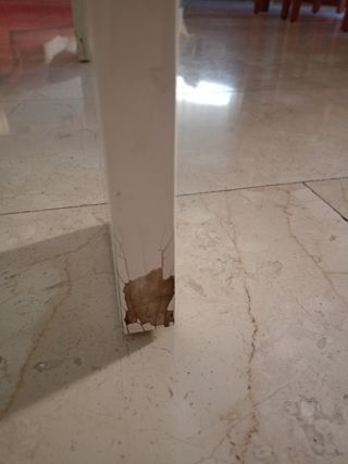 Mesita de salón cristal y metal