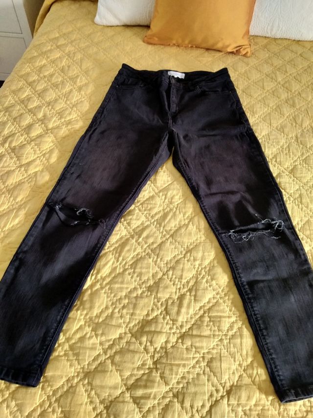 Vaqueros negros mujer talla 42 elásticos