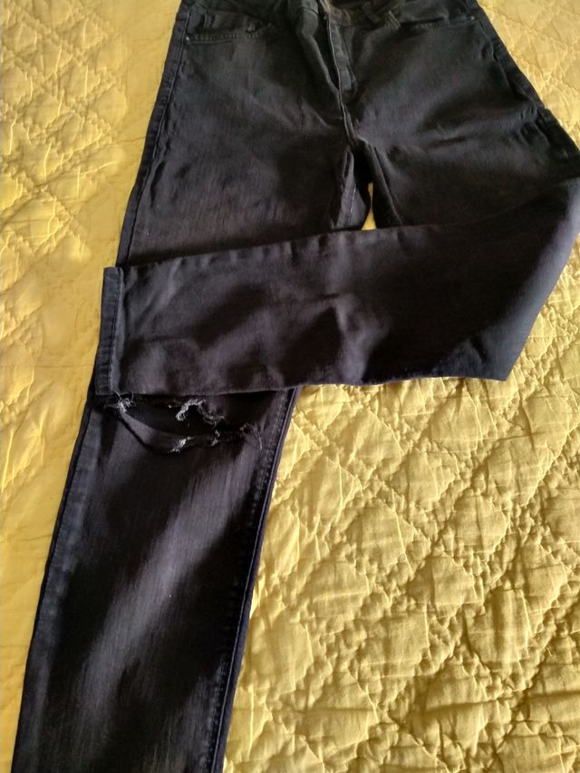 Vaqueros negros mujer talla 42 elásticos