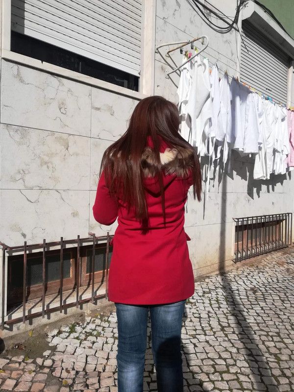 Casaco Flanela Vermelho Tamanho 36