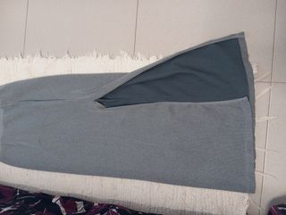 Falda larga de malla gris Talla S/M