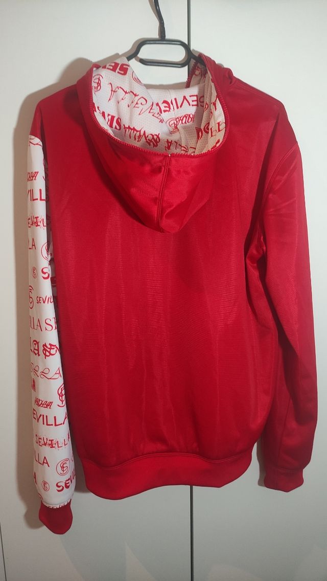 Chaqueta deportiva Sevilla FC roja y blanca