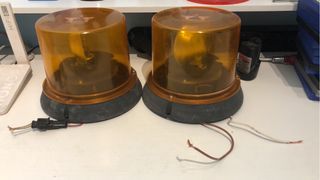 2 Luces Rotativas de Emergencia Naranja