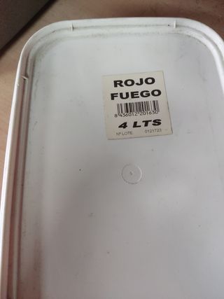 Pintura DROCASA Monocapa Mate 4L Rojo Fuego