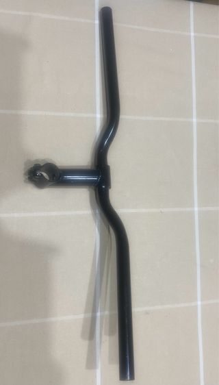 Manillar y potencia bicicleta negro