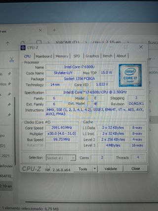 Ordenador portátil Fujitsu i7 con disco SSD