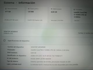Ordenador portátil Fujitsu i7 con disco SSD