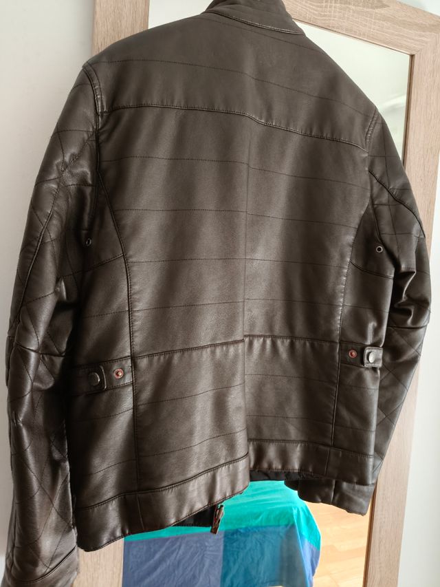 Chaqueta de piel reversible M