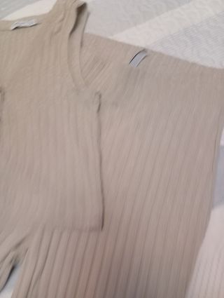 Conjunto dos piezas mujer beige